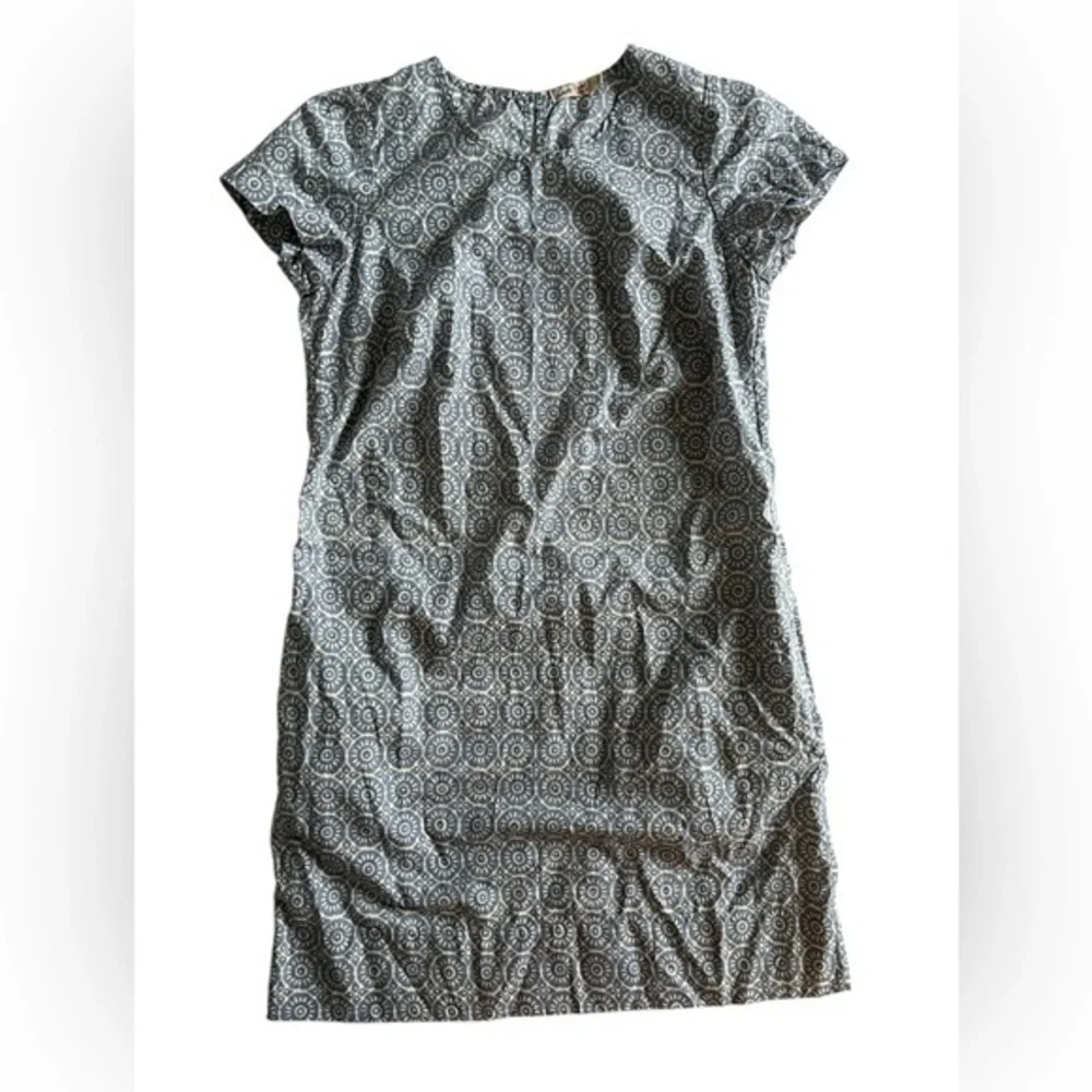 100% cotton Faherty Monochrome Patterned Mini Dress